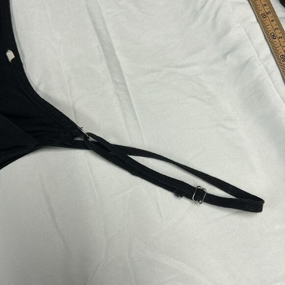 Women's Casual Linen Blend Wide-Leg Jumpsuit with Adjustable Straps Pockets  2XL - Picture 3 of 11